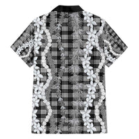 Hawaiian Ohia Lehua Lei Family Matching Summer Maxi Dress and Hawaiian Shirt Plaid Palaka Eleele Pattern - Polynesian Pride