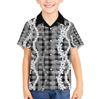 Hawaiian Ohia Lehua Lei Hawaiian Shirt Plaid Palaka Eleele Pattern - Polynesian Pride