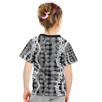 Hawaiian Ohia Lehua Lei Kid T Shirt Plaid Palaka Eleele Pattern - Polynesian Pride
