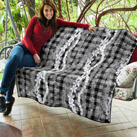 Hawaiian Ohia Lehua Lei Quilt Plaid Palaka Eleele Pattern - Polynesian Pride