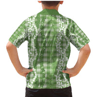 Hawaiian Ohia Lehua Lei Family Matching Mermaid Dress and Hawaiian Shirt Plaid Palaka Omaomao Pattern LT9 - Polynesian Pride