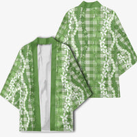 Hawaiian Ohia Lehua Lei Kimono Plaid Palaka Omaomao Pattern - Polynesian Pride