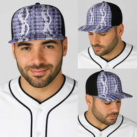 Hawaiian Ohia Lehua Lei Baseball Net Cap Plaid Palaka Uliuli hohonu Pattern - Polynesian Pride