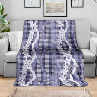 Hawaiian Ohia Lehua Lei Blanket Plaid Palaka Uliuli hohonu Pattern - Polynesian Pride