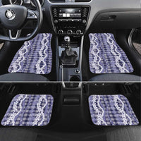 Hawaiian Ohia Lehua Lei Car Mats Plaid Palaka Uliuli hohonu Pattern - Polynesian Pride