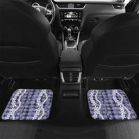 Hawaiian Ohia Lehua Lei Car Mats Plaid Palaka Uliuli hohonu Pattern - Polynesian Pride