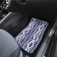 Hawaiian Ohia Lehua Lei Car Mats Plaid Palaka Uliuli hohonu Pattern - Polynesian Pride