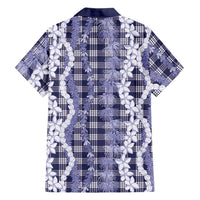 Hawaiian Ohia Lehua Lei Family Matching Summer Maxi Dress and Hawaiian Shirt Plaid Palaka Uliuli hohonu Pattern LT9 - Polynesian Pride
