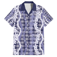 Hawaiian Ohia Lehua Lei Hawaiian Shirt Plaid Palaka Uliuli hohonu Pattern - Polynesian Pride