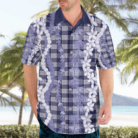 Hawaiian Ohia Lehua Lei Hawaiian Shirt Plaid Palaka Uliuli hohonu Pattern - Polynesian Pride