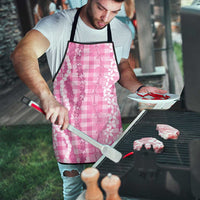 Hawaiian Ohia Lehua Lei Apron Plaid Palaka Akala Pattern - Polynesian Pride