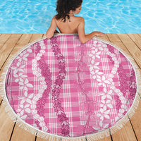 Hawaiian Ohia Lehua Lei Beach Blanket Plaid Palaka Akala Pattern - Polynesian Pride