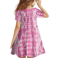 Hawaiian Ohia Lehua Lei Family Matching Short Sleeve Bodycon Dress and Hawaiian Shirt Plaid Palaka Akala Pattern LT9 - Polynesian Pride