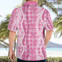 Hawaiian Ohia Lehua Lei Hawaiian Shirt Plaid Palaka Akala Pattern - Polynesian Pride