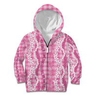 Hawaiian Ohia Lehua Lei Kid Hoodie Plaid Palaka Akala Pattern - Polynesian Pride