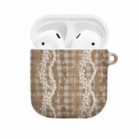 Hawaiian Ohia Lehua Lei AirPods Case Plaid Palaka Kalaihaahaa Pattern - Polynesian Pride