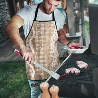 Hawaiian Ohia Lehua Lei Apron Plaid Palaka Kalaihaahaa Pattern - Polynesian Pride