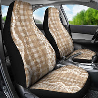 Hawaiian Ohia Lehua Lei Car Seat Cover Plaid Palaka Kalaihaahaa Pattern - Polynesian Pride