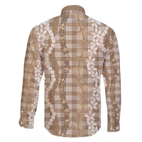 Hawaiian Ohia Lehua Lei Family Matching Long Sleeve Bodycon Dress and Hawaiian Shirt Plaid Palaka Kalaihaahaa Pattern LT9 - Polynesian Pride