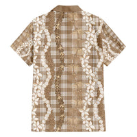 Hawaiian Ohia Lehua Lei Family Matching Summer Maxi Dress and Hawaiian Shirt Plaid Palaka Kalaihaahaa Pattern LT9 - Polynesian Pride