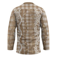 Hawaiian Ohia Lehua Lei Hockey Jersey Plaid Palaka Kalaihaahaa Pattern - Polynesian Pride