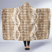 Hawaiian Ohia Lehua Lei Hooded Blanket Plaid Palaka Kalaihaahaa Pattern - Polynesian Pride
