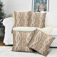 Hawaiian Ohia Lehua Lei Pillow Cover Plaid Palaka Kalaihaahaa Pattern - Polynesian Pride