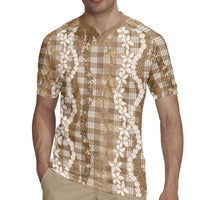 Hawaiian Ohia Lehua Lei Rugby Jersey Plaid Palaka Kalaihaahaa Pattern - Polynesian Pride