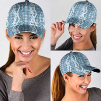 Hawaiian Ohia Lehua Lei Classic Cap Plaid Palaka Uliuli Omaomao Pattern - Polynesian Pride