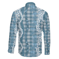 Hawaiian Ohia Lehua Lei Family Matching Long Sleeve Bodycon Dress and Hawaiian Shirt Plaid Palaka Uliuli Omaomao Pattern LT9 - Polynesian Pride