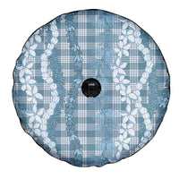 Hawaiian Ohia Lehua Lei Spare Tire Cover Plaid Palaka Uliuli Omaomao Pattern - Polynesian Pride
