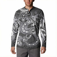 Aotearoa Maori Hei Tiki Button Sweatshirt Kiwikiwi Kowhaiwhai Puhoro Motif