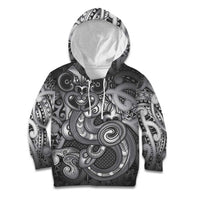 Aotearoa Maori Hei Tiki Kid Hoodie Kiwikiwi Kowhaiwhai Puhoro Motif