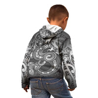 Aotearoa Maori Hei Tiki Kid Hoodie Kiwikiwi Kowhaiwhai Puhoro Motif