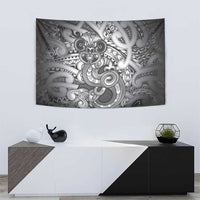 Aotearoa Maori Hei Tiki Tapestry Kiwikiwi Kowhaiwhai Puhoro Motif