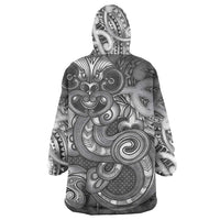 Aotearoa Maori Hei Tiki Wearable Blanket Hoodie Kiwikiwi Kowhaiwhai Puhoro Motif LT9 - Polynesian Pride