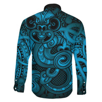 Aotearoa Maori Hei Tiki Family Matching Mermaid Dress and Hawaiian Shirt Kikorangi Kowhaiwhai Puhoro Motif LT9 - Polynesian Pride