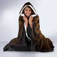 Aotearoa Maori Hei Tiki Hooded Blanket Koura Kowhaiwhai Puhoro Motif