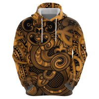 Aotearoa Maori Hei Tiki Hoodie Koura Kowhaiwhai Puhoro Motif