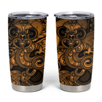Aotearoa Maori Hei Tiki Tumbler Cup Koura Kowhaiwhai Puhoro Motif