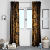 Aotearoa Maori Hei Tiki Window Curtain Koura Kowhaiwhai Puhoro Motif