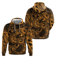 Aotearoa Maori Hei Tiki Zip Hoodie Koura Kowhaiwhai Puhoro Motif