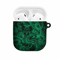 Aotearoa Maori Hei Tiki AirPods Case Kakariki Kowhaiwhai Puhoro Motif