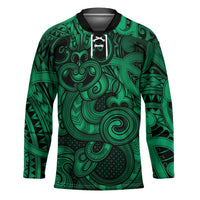 Aotearoa Maori Hei Tiki Hockey Jersey Kakariki Kowhaiwhai Puhoro Motif