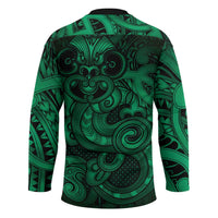 Aotearoa Maori Hei Tiki Hockey Jersey Kakariki Kowhaiwhai Puhoro Motif