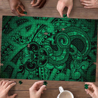 Aotearoa Maori Hei Tiki Puzzle Kakariki Kowhaiwhai Puhoro Motif