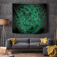Aotearoa Maori Hei Tiki Tapestry Kakariki Kowhaiwhai Puhoro Motif
