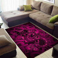 Aotearoa Maori Hei Tiki Area Rug Mawhero Kowhaiwhai Puhoro Motif