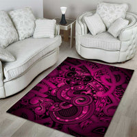 Aotearoa Maori Hei Tiki Area Rug Mawhero Kowhaiwhai Puhoro Motif