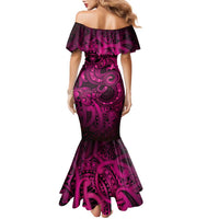 Aotearoa Maori Hei Tiki Family Matching Mermaid Dress and Hawaiian Shirt Mawhero Kowhaiwhai Puhoro Motif LT9 - Polynesian Pride